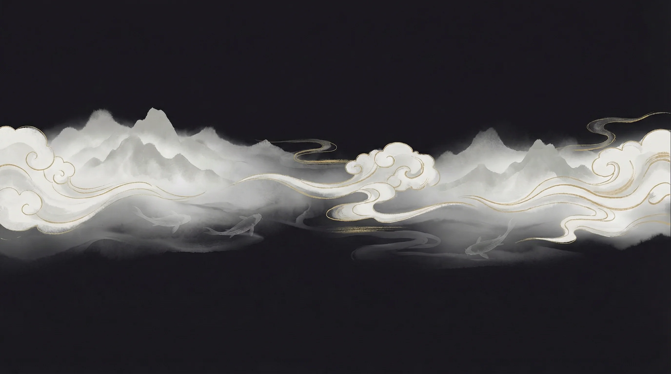 中国山水画风格的PG电子页面分隔符